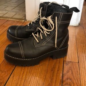 Platform lace up boots